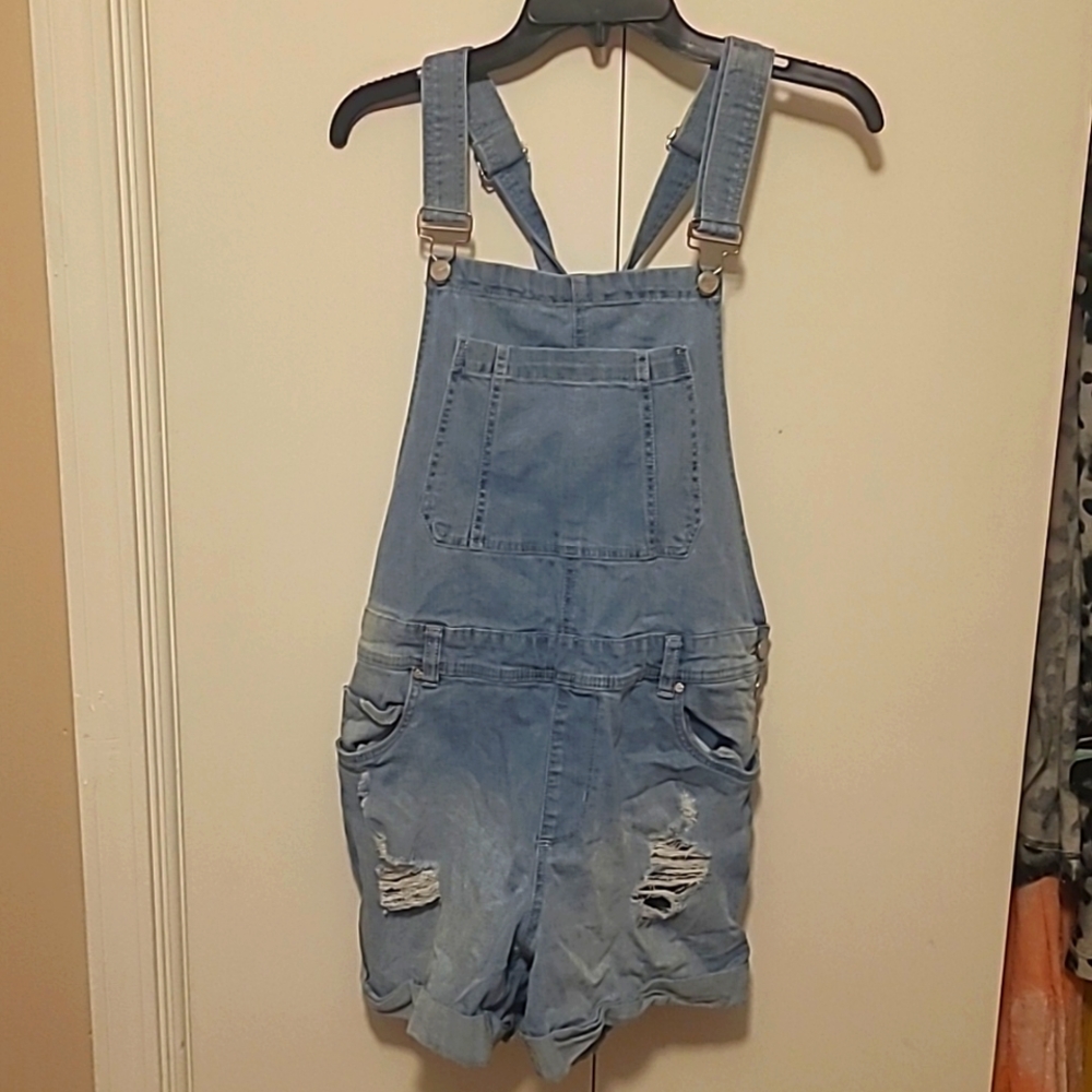 Short Jean Overalls, Size 18